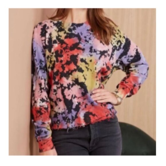 Anthropologie Letluv Tie Dye Zoey‎ Pullover Sweatshirt XS - Picture 2 of 13